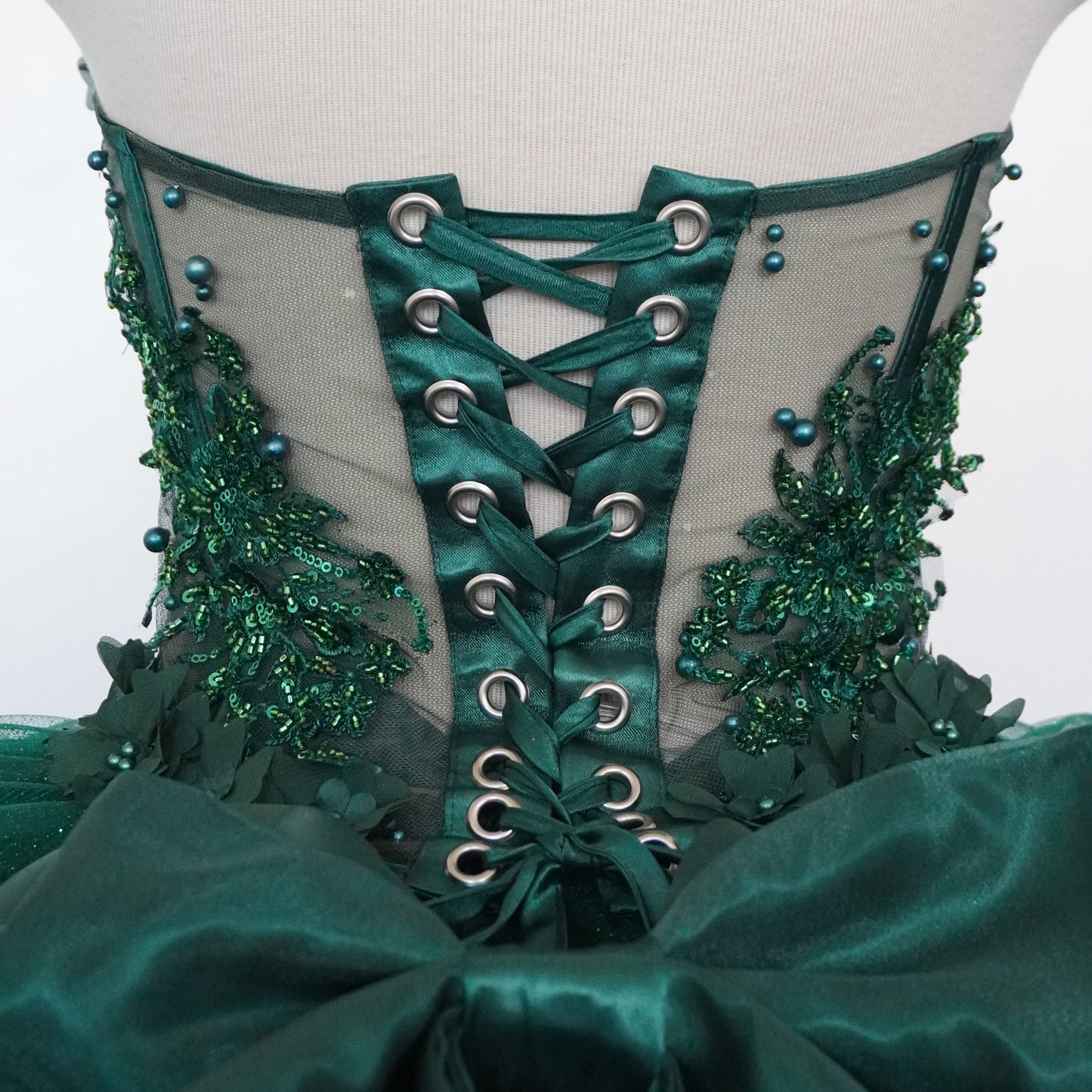 Emerald Green Sparkly Quinceanera Dress