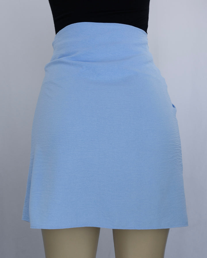 High Waist Side Tie Wrap Skirt